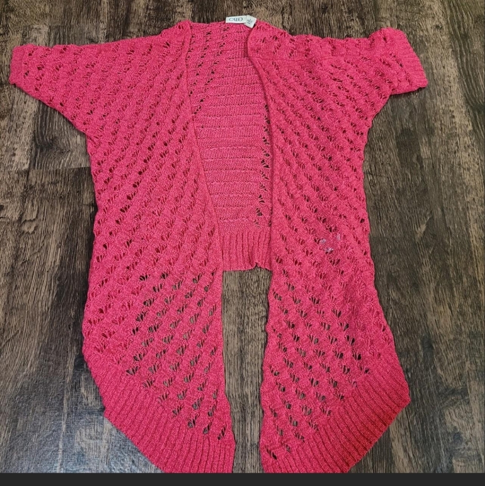 Cato Pink Lightweight Shrug (Small) - Picture 2 of 4